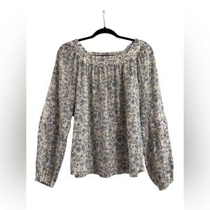 LC Lauren Conrad Floral Peasant Top